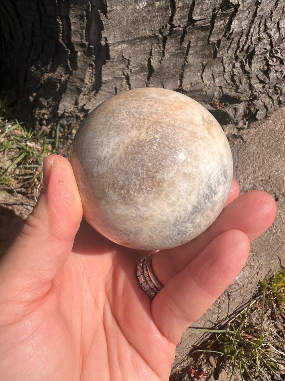 Moonstone (8) sphere | crystal